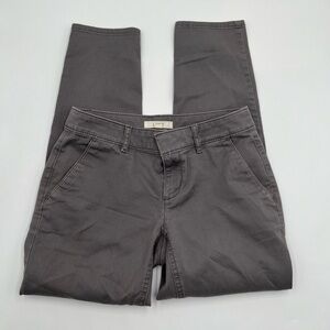 LOFT- Brown Trousers Chino Pants 0P Petite Cotton Blend